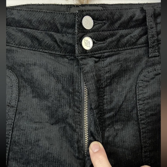 Bebe Black Velvet Cordoroy Bellbottom Bootcut Jeans Pants NEW Sz30x34 (sku44) - Picture 15 of 16